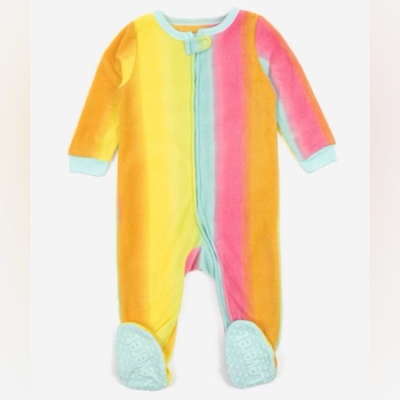 Leveret Pajamas Nwt Leveret Baby Footed Rainbow Fleece Pajamas 824